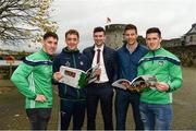 16 October 2018; Limerick players, from left, Sean Finn, Pat Ryan, Declan Hannon, Dan Morrissey, and Darragh O'Donovan during the launch of the Limerick celebration book 'Treaty Triumph', a stunning photographic memoir, with words by Damian Lawlor, that paints a vivid picture of Limerick’s magical odyssey to the hurling summit. Limerick City and County Council supports the book in aid of Limerick GAA to keep price at just €19.95. Limerick City and County Council, Merchants Quay, Limerick. Photo by Diarmuid Greene/Sportsfile