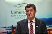16 October 2018; Limerick GAA chairman John Cregan during the launch of the Limerick celebration book 'Treaty Triumph', a stunning photographic memoir, with words by Damian Lawlor, that paints a vivid picture of Limerick’s magical odyssey to the hurling summit. Limerick City and County Council supports the book in aid of Limerick GAA to keep price at just €19.95. Limerick City and County Council, Merchants Quay, Limerick. Photo by Diarmuid Greene/Sportsfile
