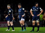 12 October 2018; Andrew Porter of Leinster with team-mates James Tracy and Seán O'Brien of Leinster during the Heineken Champions Cup Pool 1 Round 1 match between Leinster and Wasps at the RDS Arena in Dublin. Photo by Brendan Moran/Sportsfile