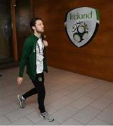 16 October 2018; Harry Arter of Republic of Ireland arrives prior to the UEFA Nations League B group four match between Republic of Ireland and Wales at the Aviva Stadium in Dublin. Photo by Stephen McCarthy/Sportsfile