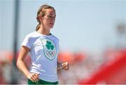 16 October 2018; Miriam Daly of Team Ireland, from Carrick-on-Suir, Tipperary, warms-up prior to the women's 400m hurdles event in the Youth Olympic Park on Day 10 of the Youth Olympic Games in Buenos Aires, Argentina. Photo by Eóin Noonan/Sportsfile
