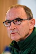 16 October 2018; Republic of Ireland manager Martin O'Neill during a press conference following the UEFA Nations League B group four match between Republic of Ireland and Wales at the Aviva Stadium in Dublin. Photo by Brendan Moran/Sportsfile
