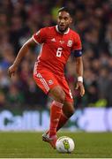 16 October 2018; Ashley Williams of Wales during the UEFA Nations League B group four match between Republic of Ireland and Wales at the Aviva Stadium in Dublin. Photo by Brendan Moran/Sportsfile