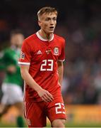 16 October 2018; Matthew Smith of Wales during the UEFA Nations League B group four match between Republic of Ireland and Wales at the Aviva Stadium in Dublin. Photo by Brendan Moran/Sportsfile