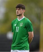 16 October 2018; William Ferry of Republic of Ireland prior to the 2018/19 UEFA Under-19 European Championships Qualifying Round match between Republic of Ireland and Netherlands at City Calling Stadium, in Lissanurlan, Co. Longford. Photo by Harry Murphy/Sportsfile