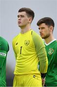 16 October 2018; Brian Maher of Republic of Ireland  during the 2018/19 UEFA Under-19 European Championships Qualifying Round match between Republic of Ireland and Netherlands at City Calling Stadium, in Lissanurlan, Co. Longford. Photo by Harry Murphy/Sportsfile