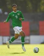 16 October 2018; Adam Idah of Republic of Ireland  during the 2018/19 UEFA Under-19 European Championships Qualifying Round match between Republic of Ireland and Netherlands at City Calling Stadium, in Lissanurlan, Co. Longford. Photo by Harry Murphy/Sportsfile