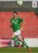 16 October 2018; Troy Parrott of Republic of Ireland during the 2018/19 UEFA Under-19 European Championships Qualifying Round match between Republic of Ireland and Netherlands at City Calling Stadium, in Lissanurlan, Co. Longford. Photo by Harry Murphy/Sportsfile