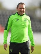 16 October 2018; Republic of Ireland manager Tom Mohan following the 2018/19 UEFA Under-19 European Championships Qualifying Round match between Republic of Ireland and Netherlands at City Calling Stadium, in Lissanurlan, Co. Longford. Photo by Harry Murphy/Sportsfile