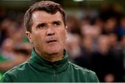 16 October 2018; Republic of Ireland assistant manager Roy Keane during the UEFA Nations League B group four match between Republic of Ireland and Wales at the Aviva Stadium in Dublin. Photo by Harry Murphy/Sportsfile