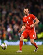 16 October 2018; Andy King of Wales during the UEFA Nations League B group four match between Republic of Ireland and Wales at the Aviva Stadium in Dublin. Photo by Harry Murphy/Sportsfile