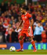 16 October 2018; Ashley Williams of Wales during the UEFA Nations League B group four match between Republic of Ireland and Wales at the Aviva Stadium in Dublin. Photo by Harry Murphy/Sportsfile