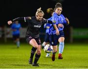 17 October 2018; Nicola Sinnott of Wexford Youths in action against Naima Chemaou of UCD Waves during the Continental Tyres FAI Women's Cup Semi-Final match between Wexford Youths and UCD Waves at Ferrycarrig Park, in Wexford. Photo by Matt Browne/Sportsfile