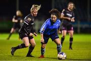 17 October 2018; Naima Chemaou of UCD Waves in action against Nicola Sinnott of Wexford Youths during the Continental Tyres FAI Women's Cup Semi-Final match between Wexford Youths and UCD Waves at Ferrycarrig Park, in Wexford. Photo by Matt Browne/Sportsfile