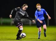17 October 2018; Edel Kennedy of Wexford Youths in action against Sophie O'Donoghue of UCD Waves during the Continental Tyres FAI Women's Cup Semi-Final match between Wexford Youths and UCD Waves at Ferrycarrig Park, in Wexford. Photo by Matt Browne/Sportsfile