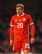 16 October 2018; George Thomas of Wales during the UEFA Nations League B group four match between Republic of Ireland and Wales at the Aviva Stadium in Dublin. Photo by Stephen McCarthy/Sportsfile