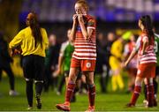 17 October 2018; Niamh Prior of Shelbourne reacts after the Continental Tyres FAI Women's Cup Semi-Final match between Shelbourne and Peamount United at Tolka Park, Dublin. Photo by Harry Murphy/Sportsfile