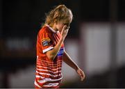 17 October 2018; Isibeal Atkinson of Shelbourne reacts following the Continental Tyres FAI Women's Cup Semi-Final match between Shelbourne and Peamount United at Tolka Park, Dublin. Photo by Harry Murphy/Sportsfile