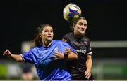 17 October 2018; Keelin McEntee of UCD Waves in action against Emma Hansberry of Wexford Youths during the Continental Tyres FAI Women's Cup Semi-Final match between Wexford Youths and UCD Waves at Ferrycarrig Park, in Wexford. Photo by Matt Browne/Sportsfile