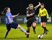 17 October 2018; Katrina Parrock of Wexford Youths in action against Keelin McEntee of UCD Waves during the Continental Tyres FAI Women's Cup Semi-Final match between Wexford Youths and UCD Waves at Ferrycarrig Park, in Wexford. Photo by Matt Browne/Sportsfile
