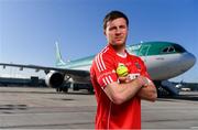 18 October 2018; Daniel Kearney of Cork was at Dublin Airport this morning where Aer Lingus, in partnership with the GAA and GPA, unveiled the one-of-a-kind customised playing kit for the Fenway Hurling Classic which takes place at Fenway Park in Boston on November 18th. Aer Lingus will once again be the Official Airline of the Event and will be responsible for flying the four teams to Boston. Photo by Sam Barnes/Sportsfile