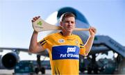 18 October 2018;  Podge Collins of Clare was at Dublin Airport this morning where Aer Lingus, in partnership with the GAA and GPA, unveiled the one-of-a-kind customised playing kit for the Fenway Hurling Classic which takes place at Fenway Park in Boston on November 18th. Aer Lingus will once again be the Official Airline of the Event and will be responsible for flying the four teams to Boston. Photo by Sam Barnes/Sportsfile