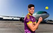 18 October 2018; Conor McDonald of Wexford was at Dublin Airport this morning where Aer Lingus, in partnership with the GAA and GPA, unveiled the one-of-a-kind customised playing kit for the Fenway Hurling Classic which takes place at Fenway Park in Boston on November 18th. Aer Lingus will once again be the Official Airline of the Event and will be responsible for flying the four teams to Boston. Photo by Sam Barnes/Sportsfile