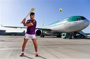 18 October 2018; Conor McDonald of Wexford was at Dublin Airport this morning where Aer Lingus, in partnership with the GAA and GPA, unveiled the one-of-a-kind customised playing kit for the Fenway Hurling Classic which takes place at Fenway Park in Boston on November 18th. Aer Lingus will once again be the Official Airline of the Event and will be responsible for flying the four teams to Boston. Photo by Sam Barnes/Sportsfile
