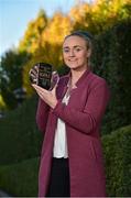 18 October 2018; Neamh Woods of Tyrone with The Croke Park and LGFA Player of the Month award for August, at The Croke Park in Jones Road, Dublin. Neamh was outstanding for Tyrone in their TG4 All-Ireland Quarter and Semi-Finals in August, as the Red Hands made it to Croke Park. The Drumragh player then had the honour of captaining Tyrone to All-Ireland glory on September 16, while also earning the Player of the Match award in the Final against Meath. Photo by Matt Browne/Sportsfile
