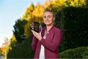 18 October 2018; Neamh Woods of Tyrone with The Croke Park and LGFA Player of the Month award for August, at The Croke Park in Jones Road, Dublin. Neamh was outstanding for Tyrone in their TG4 All-Ireland Quarter and Semi-Finals in August, as the Red Hands made it to Croke Park. The Drumragh player then had the honour of captaining Tyrone to All-Ireland glory on September 16, while also earning the Player of the Match award in the Final against Meath. Photo by Matt Browne/Sportsfile