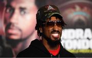 18 October 2018; Demetrius Andrade during a press conference at Fenway Park ahead of his vacant WBO Middleweight title bout, against Walter Kautondokwa, on Saturday night at the TD Garden in Boston, Massachusetts, USA. Photo by Stephen McCarthy/Sportsfile