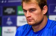 19 October 2018; Rhys Ruddock during a Leinster Rugby press conference at Leinster Rugby Headquarters in Dublin. Photo by Ramsey Cardy/Sportsfile