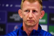 19 October 2018; Head coach Leo Cullen during a Leinster Rugby press conference at Leinster Rugby Headquarters in Dublin. Photo by Ramsey Cardy/Sportsfile