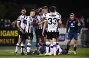 19 October 2018; John Mountney of Dundalk, centre, is congratulated by team-mates after scoring is side's third goal during the SSE Airtricity League Premier Division match between Dundalk and Sligo Rovers at Oriel Park in Dundalk, Louth. Photo by David Fitzgerald/Sportsfile