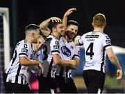 19 October 2018; Patrick Hoban of Dundalk, second right, is congratulated by team-mates after scoring his side's fourth goal during the SSE Airtricity League Premier Division match between Dundalk and Sligo Rovers at Oriel Park in Dundalk, Louth. Photo by Seb Daly/Sportsfile