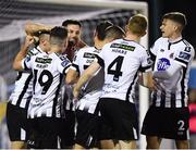 19 October 2018; Patrick Hoban of Dundalk, third left, is congratulated by team-mates after scoring his side's fourth goal during the SSE Airtricity League Premier Division match between Dundalk and Sligo Rovers at Oriel Park in Dundalk, Louth. Photo by Seb Daly/Sportsfile