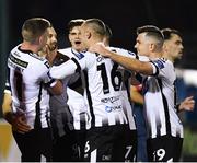 19 October 2018; Patrick Hoban of Dundalk, second left, is congratulated by team-mates after scoring his side's fourth goal during the SSE Airtricity League Premier Division match between Dundalk and Sligo Rovers at Oriel Park in Dundalk, Louth. Photo by Seb Daly/Sportsfile