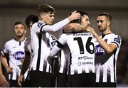 19 October 2018; Patrick Hoban of Dundalk, left, is congratulated by team-mates after scoring his side's fifth goal during the SSE Airtricity League Premier Division match between Dundalk and Sligo Rovers at Oriel Park in Dundalk, Louth. Photo by David Fitzgerald/Sportsfile