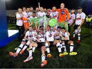 19 October 2018; Dundalk players celebrate with the trophy following the SSE Airtricity League Premier Division following the SSE Airtricity League Premier Division match between Dundalk and Sligo Rovers at Oriel Park in Dundalk, Louth. Photo by Seb Daly/Sportsfile