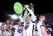 19 October 2018; Dylan Connolly of Dundalk, centre, celebrates with the trophy after winning the SSE Airtricity League Premier Division following the SSE Airtricity League Premier Division match between Dundalk and Sligo Rovers at Oriel Park in Dundalk, Louth. Photo by Seb Daly/Sportsfile