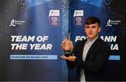 19 October 2018; Niall O’Leary of Cork with his award at the Bord Gáis Energy GAA Hurling U-21 Team of the Year Awards at City Hall in Dublin. Photo by Piaras Ó Mídheach/Sportsfile