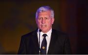 19 October 2018; Munster Council Chairman Jerry O'Sullivan speaking at the Bord Gáis Energy GAA Hurling U-21 Team of the Year Awards at City Hall in Dublin. Photo by Piaras Ó Mídheach/Sportsfile