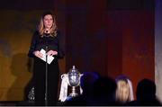 19 October 2018; Catherine O’Kelly, Managing Director, Bord Gáis Energy, speaking at the Bord Gáis Energy GAA Hurling U-21 Team of the Year Awards at City Hall in Dublin. Photo by Piaras Ó Mídheach/Sportsfile