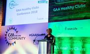 20 October 2018; Brid McGoldrick, National Health & Wellbeing Committee Chairperson, addresses attendees during the GAA National Healthy Club Conference at Croke Park Stadium, in Dublin. Photo by David Fitzgerald/Sportsfile