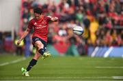 20 October 2018; Joey Carbery of Munster kicks a conversion during the Heineken Champions Cup Pool 2 Round 2 match between Munster and Gloucester at Thomond Park in Limerick. Photo by Diarmuid Greene/Sportsfile