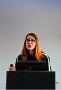 20 October 2018; Sarah Rossiter, Get Ireland Walking Co-Ordinator, presenting the 'Get Ireland Walking' workshop during the GAA National Healthy Club Conference at Croke Park Stadium, in Dublin. Photo by David Fitzgerald/Sportsfile