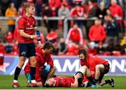 20 October 2018; Tommy O’Donnell of Munster receives medical attention after picking up an injury during the Heineken Champions Cup Pool 2 Round 2 match between Munster and Gloucester at Thomond Park in Limerick. Photo by Sam Barnes/Sportsfile