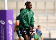 20 October 2018; Niyi Adeolokun of Connacht warms up prior to the Heineken Challenge Cup Round Pool 3 Round 2 match between Sale Sharks and Connacht at AJ Bell Stadium, in Salford, England. Photo by Harry Murphy/Sportsfile