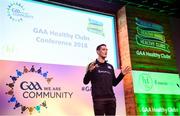 20 October 2018; Dublin and Raheny footballer Brian Fenton addresses attendees during the GAA National Healthy Club Conference at Croke Park Stadium, in Dublin. Photo by David Fitzgerald/Sportsfile