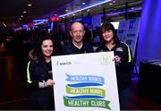 20 October 2018; Attendees, from left, Linda and Liam Howley and Janice O'Rourke during the GAA National Healthy Club Conference at Croke Park Stadium, in Dublin. Photo by David Fitzgerald/Sportsfile